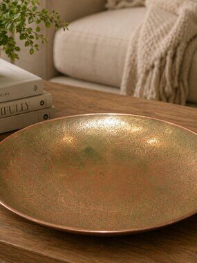 Large Brass Bowl from India